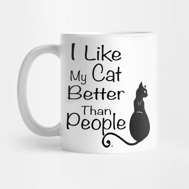 I love my cat better than people by HagalArt